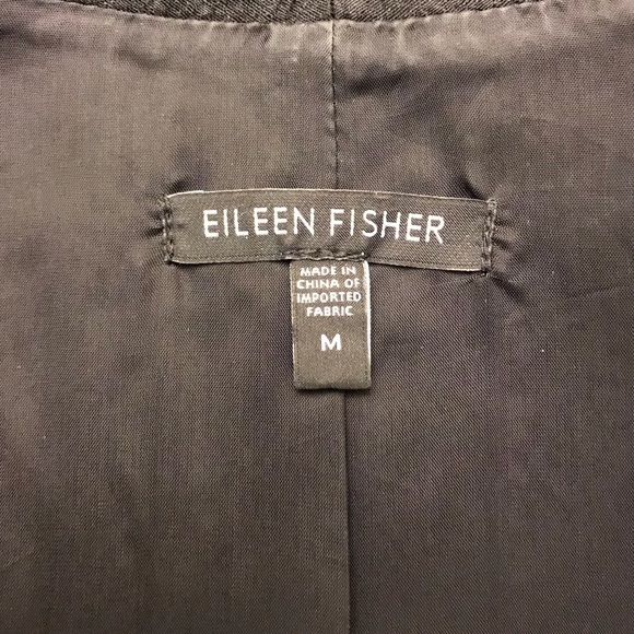 ⛔️SOLD⛔️Eileen Fisher Silk Open Front Coat Size M - Picture 5 of 8